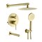 Kibi Circular Pressure Balanced 3-Function Shower System with Rough-In Valve, Brushed Gold KSF404BG - alternate 1